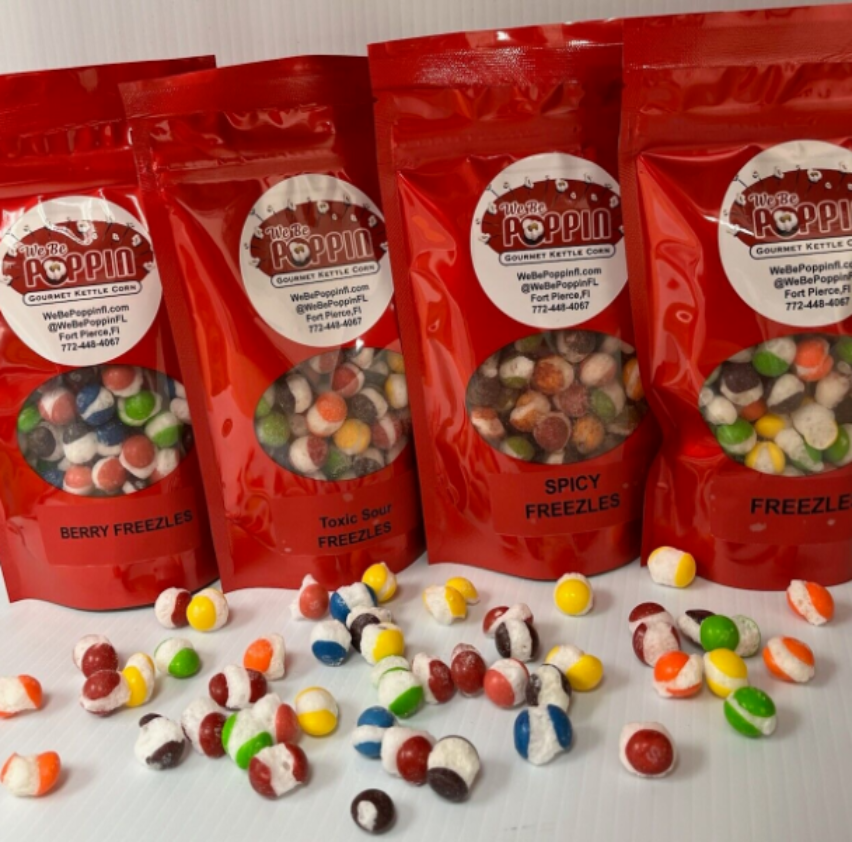 4 Pack Freezles - Freeze Dried Skittles Variety Deal (Original, Berry, Sour & Spicy)