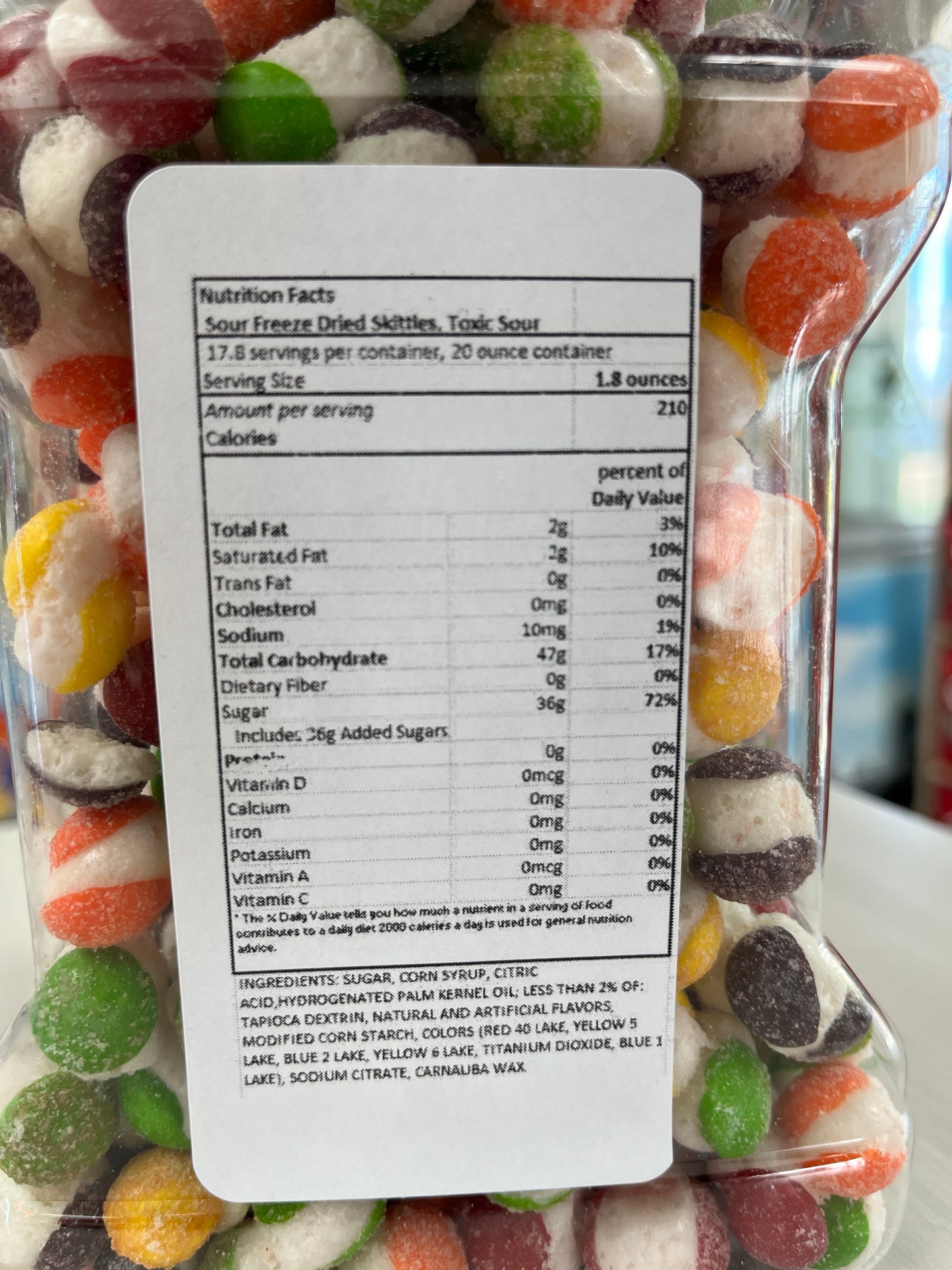 Sour Freeze Dried Skittles Sharing Tub 20 Ounces