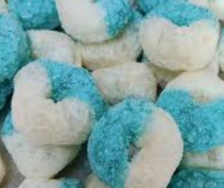 Blue Raspberry Rings Freeze Dried Candy