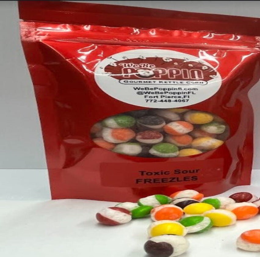 Toxic Sour Freezles Freeze Dried Skittles Candy